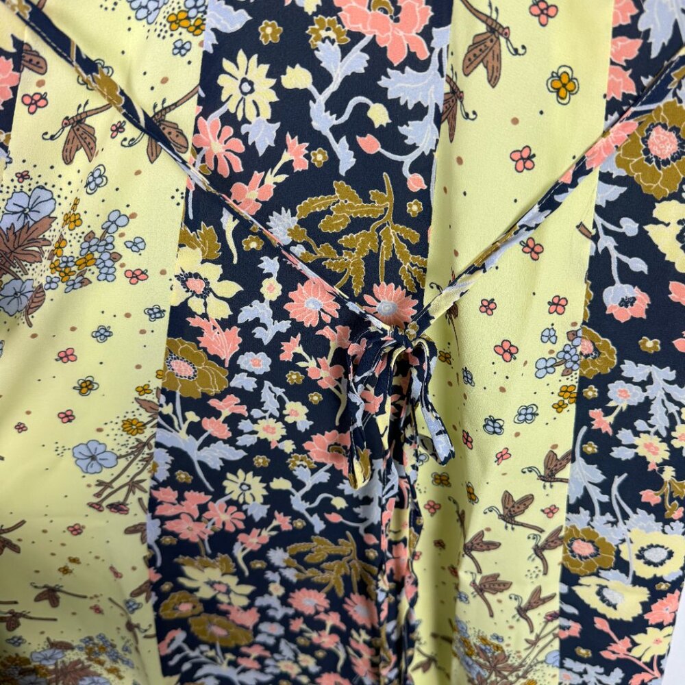 NWT Modcloth Unique Persona Midi Dress Yellow Navy Floral Size 0 NEW - Picture 8 of 14